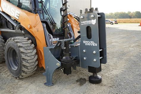 hydraulic fence post driver for skid steer|skid steer attachments post driver.